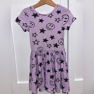 Pixie Lane short dress in lavender with black graphics